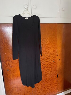 z supply henley maxi dress size medium scoop neck long sleeve | eBay