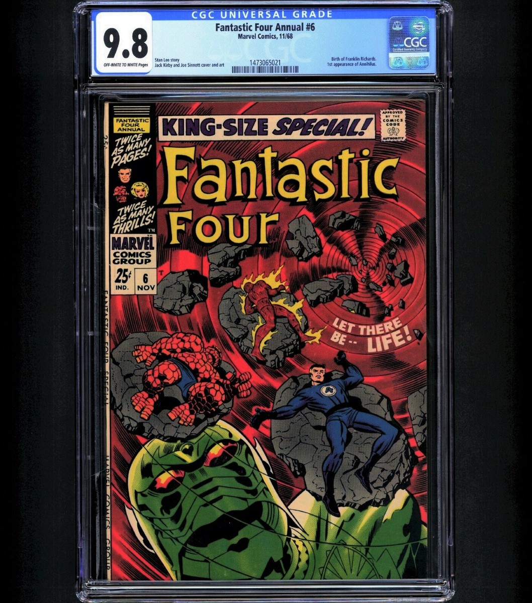 Fantastic Four Annual #6 CGC 9.8 1ST ANNIHILUS & FRANKLIN RICHARDS