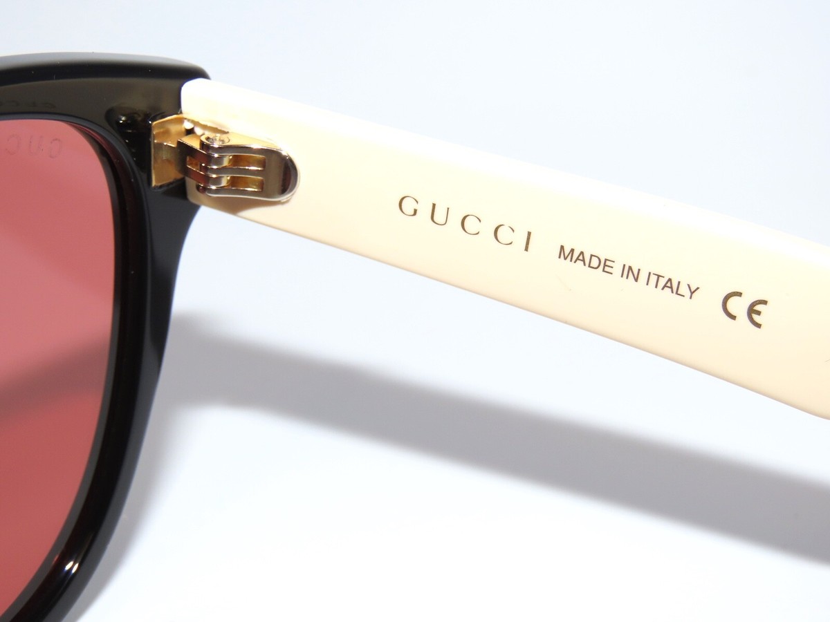 SALE! NEW Gucci GG0960SA 004 Black White Orange Square Women Sunglasses Gucci Sunglasses Women main image 2