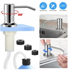 Stainless steel Soap Dispenser 47"Extension Tube Kit for Kitchen Sink Pump