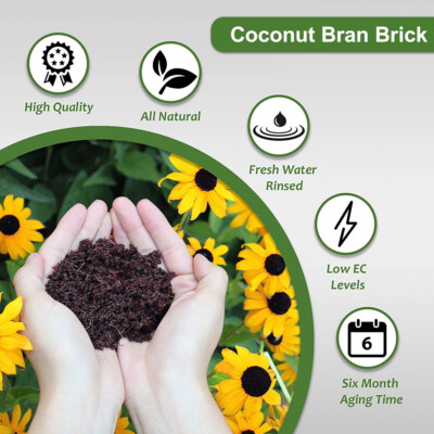650g Coco Coir Bricks, Coconut Fiber Soil for Plants - Organic Growing Media 650g Coco Coir Bricks, Coconut Fiber Soil for Plants - Organic Growing Media