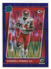 2021 Panini Donruss Optic Cornell Powell Purple Shock Rookie Card . rookie card picture