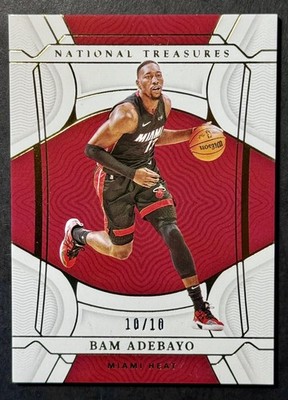 Bam Adebayo 2021-22 Panini National Treasures 18; # 10/10; Miami Heat 83 points