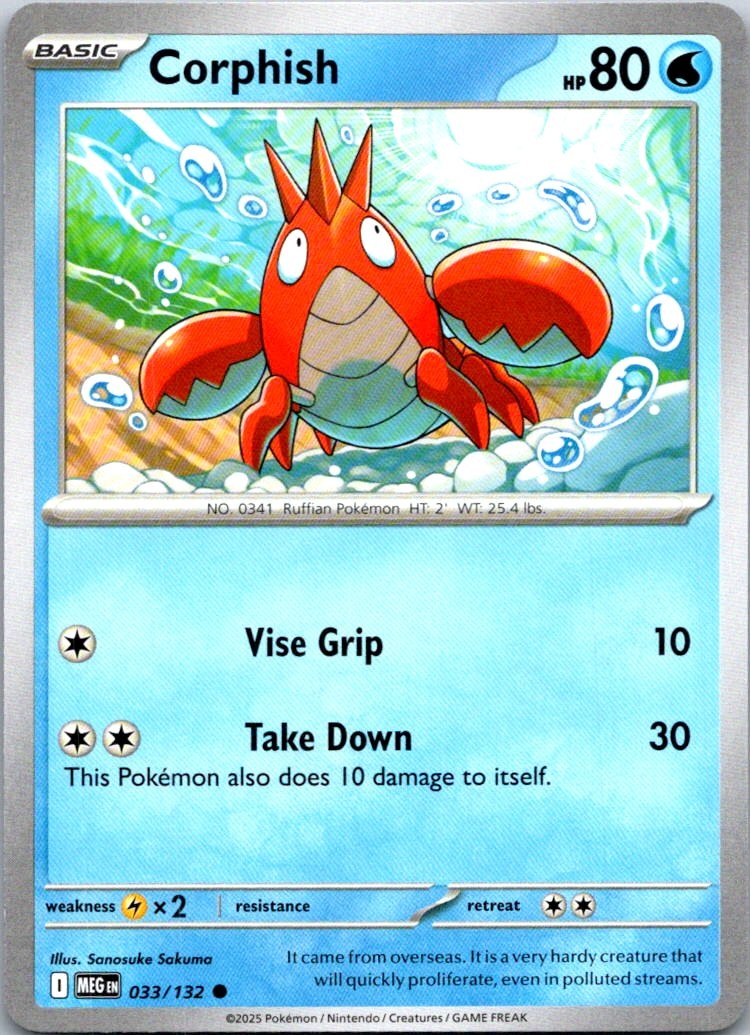 Corphish Common ME01: Mega Evolution 033/132 NM
