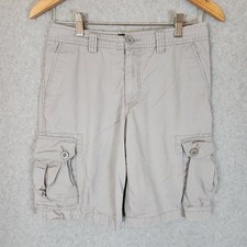 Polo Ralph Lauren Boys Cargo Shorts Size 16 Gray 100 Cotton EUC Casual Flat