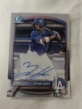2025 Bowman Chrome Prospect Auto Zyhir Hope #CPA-ZH Auto #9