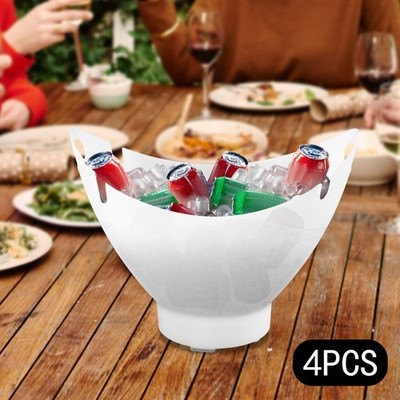 4 PCS LED Wine Ice Bucket Bar Luminous Bluetooth Subwoofer Speaker Ice Buckets