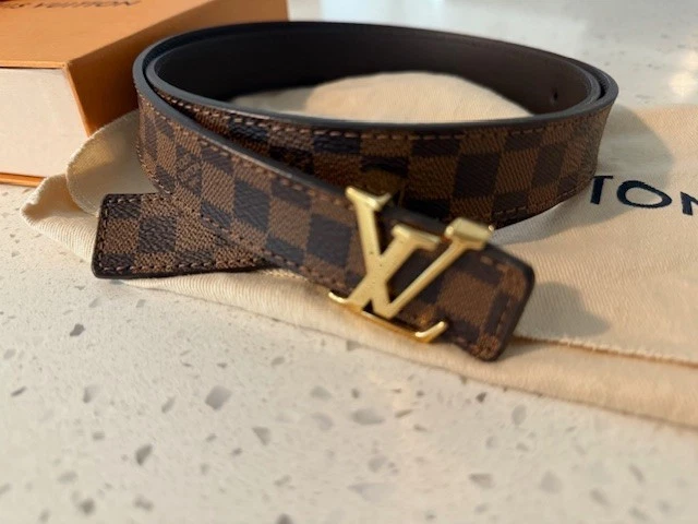 NUEVO Cinturón Louis Vuitton Damier Graphite Initiales, 85CM/34INCH, Unisex, 25mm Foto 2 de 3
