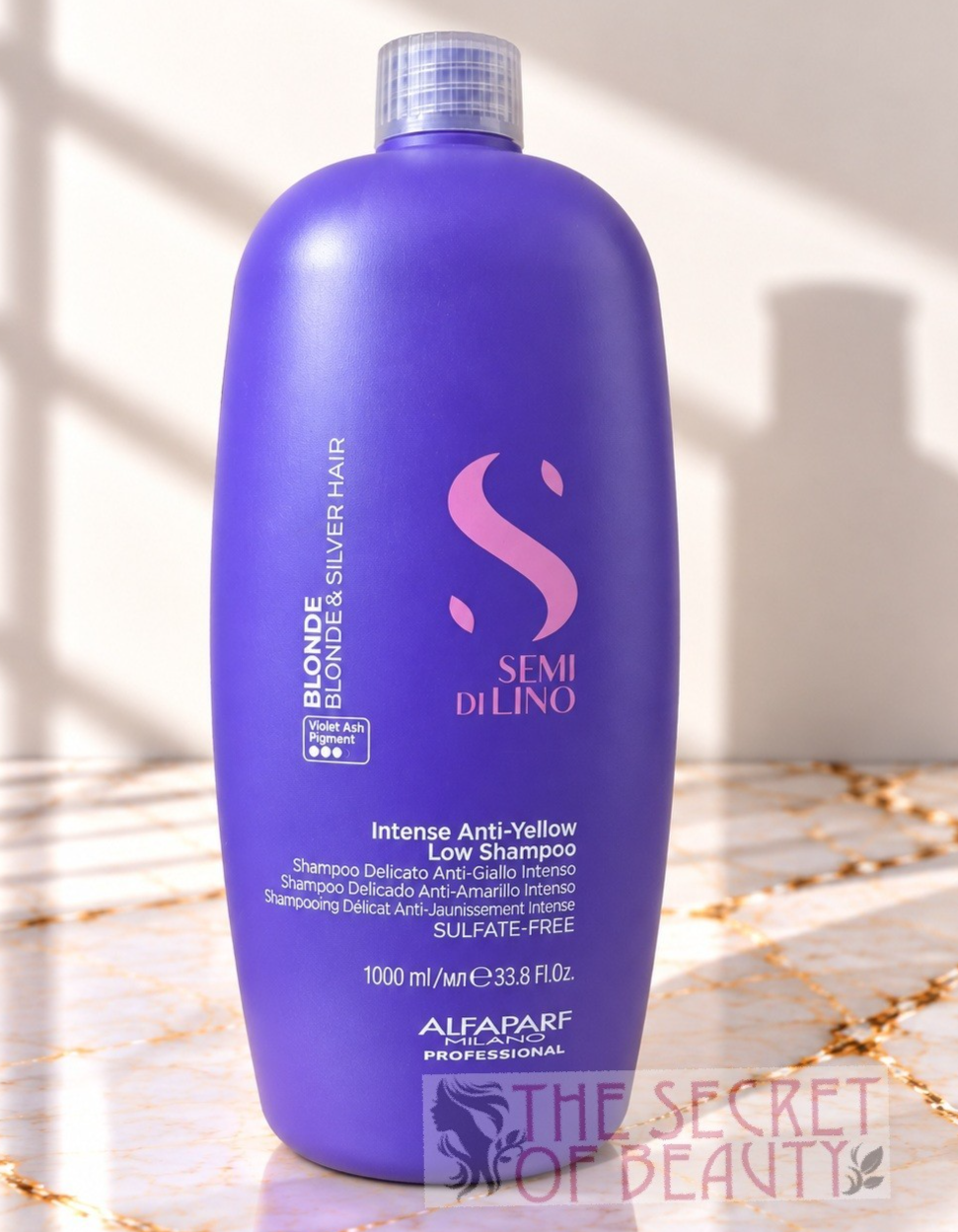 Alfaparf Milano Semi Di Lino Blondes Intense Anti-Yellow Low Shampoo 1L - Image 4