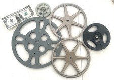 Lot of 5 8mm, super Movie Film empty Reels, 800  , 400  , 200 projector take-up