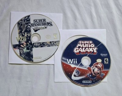 Super Mario Galaxy &  Super Smash Bros Brawl Wii Disc Only 