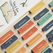 BLIEVE- Bible Tabs with Stickers Included, Laminated Bible Tabs for Women and...