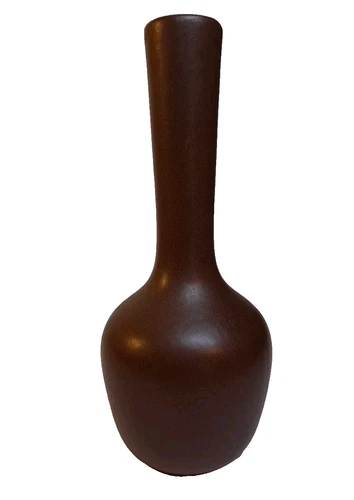 Royal Haeger USA RG-68 Matte Brown Bud Vase Mid Century Modern 7 inches EUC