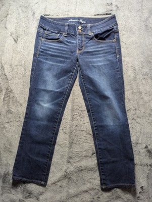 American Eagle Artist Crop Jeans Women's Size 6 Dark Wash