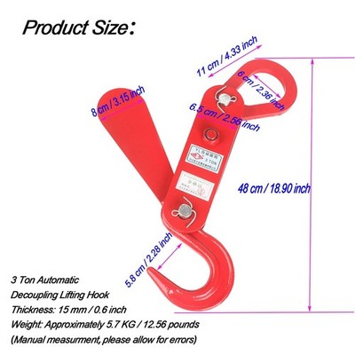 1 ton hooks weight training Lifting Steel (Pair) Heavy Duty Lifting Wrist Straps The Crosby line of BH Gymreapers Lifting Hooks - Black