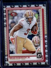 2025 Panini Donruss Optic Brian Robinson Jr. Team Logo Prizm #/32 49ers