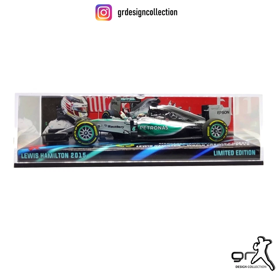 Lewis Hamilton - Mercedes W06 - F1 World Champion 2015 / Minichamps / 1:43 - Immagine 2 di 4