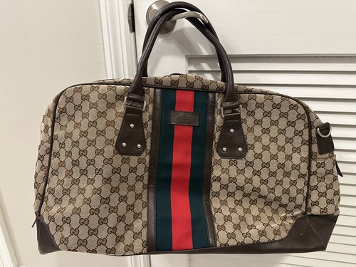 Gucci Duffle Weekender Carry-On Tote Luggage