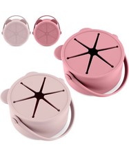 Silicone Baby Snack Cup Toddler Container No Spill BPA Free Soft Lid Kids Cup