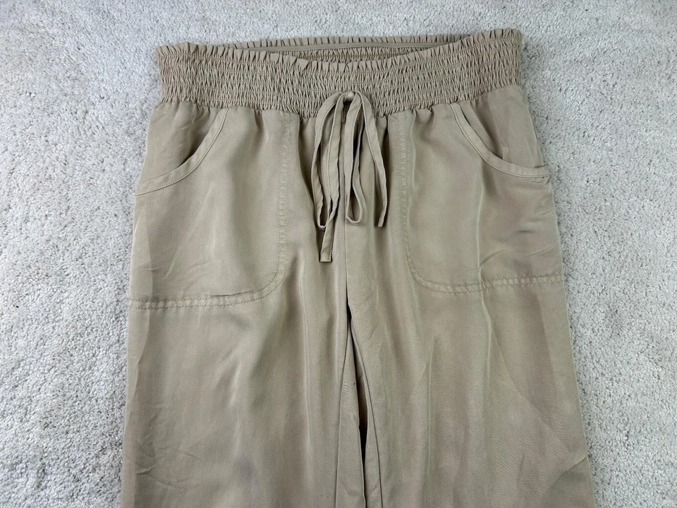 Pantalones Nurture para mujer pierna media ancha cintura elástica cordón bolsillos informales Foto 2 de 4