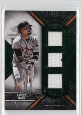 2025 Topps Tier One Triple Relics Green /25 Javier Baez Báez #T1TR-JB 2oh