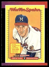 1989 Donruss Warren Spahn Puzzle Milwaukee Braves #588