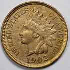 1902 Indian Head Penny Cent Extremely Fine (Details)