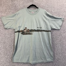 Vintage Anvil Shirt Mens XL Green Minnesota Wolves Wildlife Nature 90s Tee