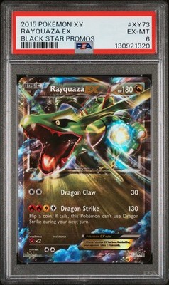 2015 POKEMON XY BLACK STAR PROMO RAYQUAZA EX #XY73 PSA 6 EX