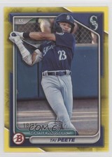 2024 Bowman Prospects Yellow Border 18/75 Tai Peete #BP-9 16kt