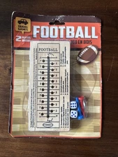 Travel Games Football 2 Players Wooden Peg Dice Game For Ages 6+ New