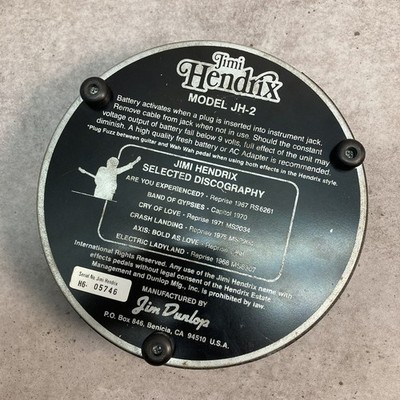 Jim Dunlop JH-2 Jimi Hendrix Fuzz Face Guitar Effect Pedal Used