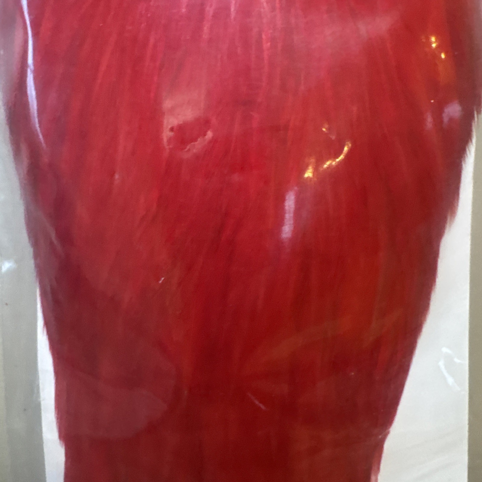 Whiting Hackle American Rooster Whole Cape White dyed Red Feathers  NEW