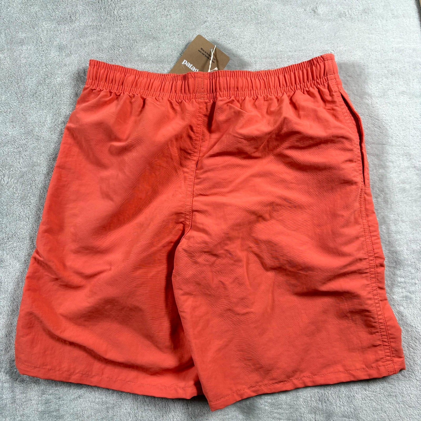 Patagonia 7" Baggies Shorts Boys L (12) Orange Mesh Lined Drawstring Outdoor thumbnail 6