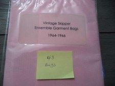 Vintage Skipper Acid Free Garment Bags Storage Display Labeled 1964-66 Outfits