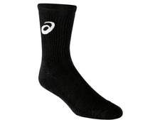 Asics Team ZK1454-90 Crew Socks Unisex Small Black Stretch Cushioned KFC975