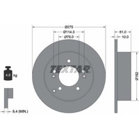 2X Textar 92185803 Bremsscheibe FüR KIA Carens UN