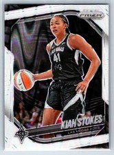 2025 Panini Prizm WNBA #58 Kiah Stokes White Seismic Prizms Basketball