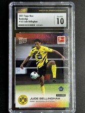 Jude Bellingham 2021 Topps Now Bundesliga #165 Rookie Card RC CSG 10 Gem Mint. rookie card picture