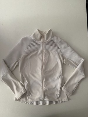 Lululemon Define Jacket Weiß Damen Gr. 8 Full Zip Stretch Yoga Fitness
