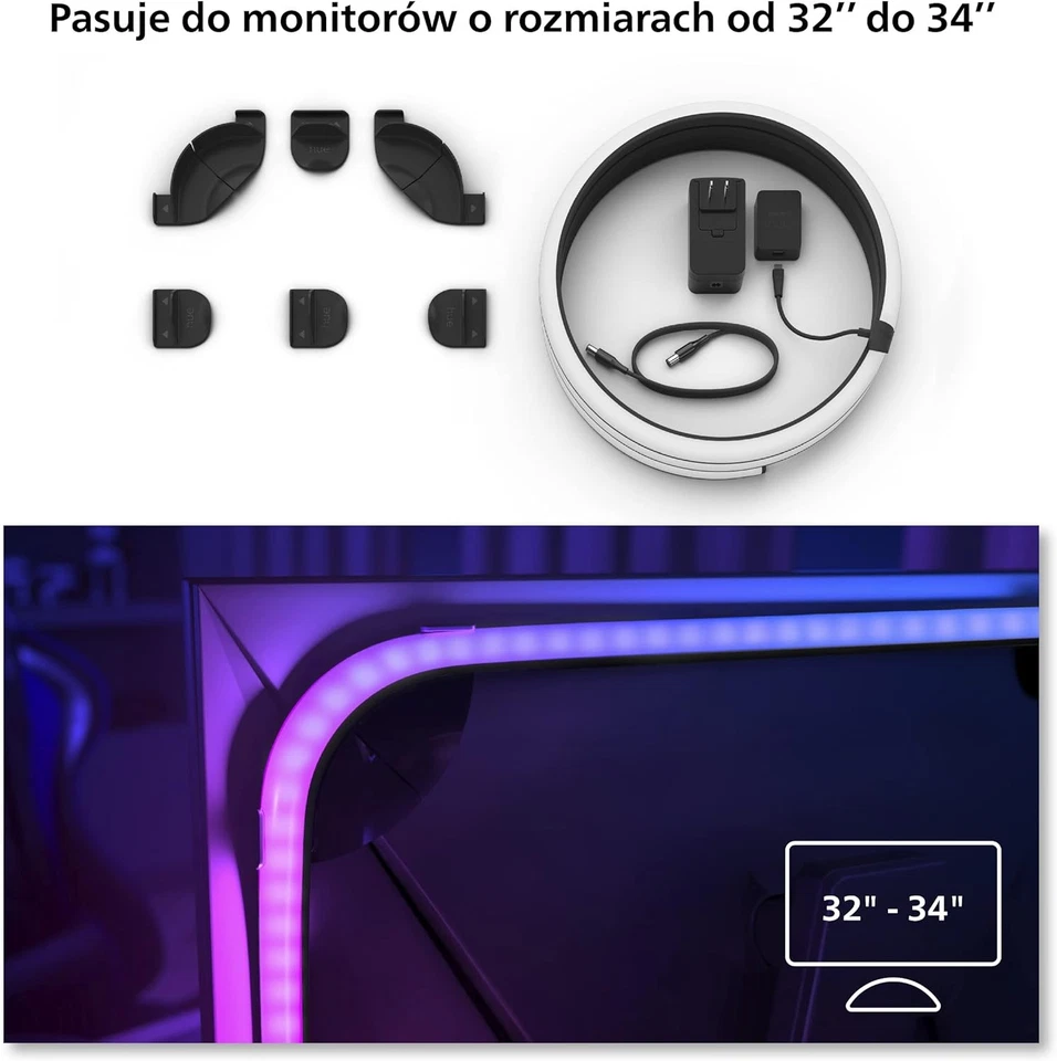 Philips Hue Play Gradient Striscia LED per monitor 32 - Immagine 3 di 4
