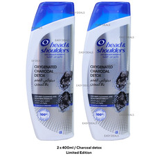 Image of 2 x Head and Shoulders OXYGENATED CHARCOAL DETOX Anti-Dandruff Shampoo 400ml