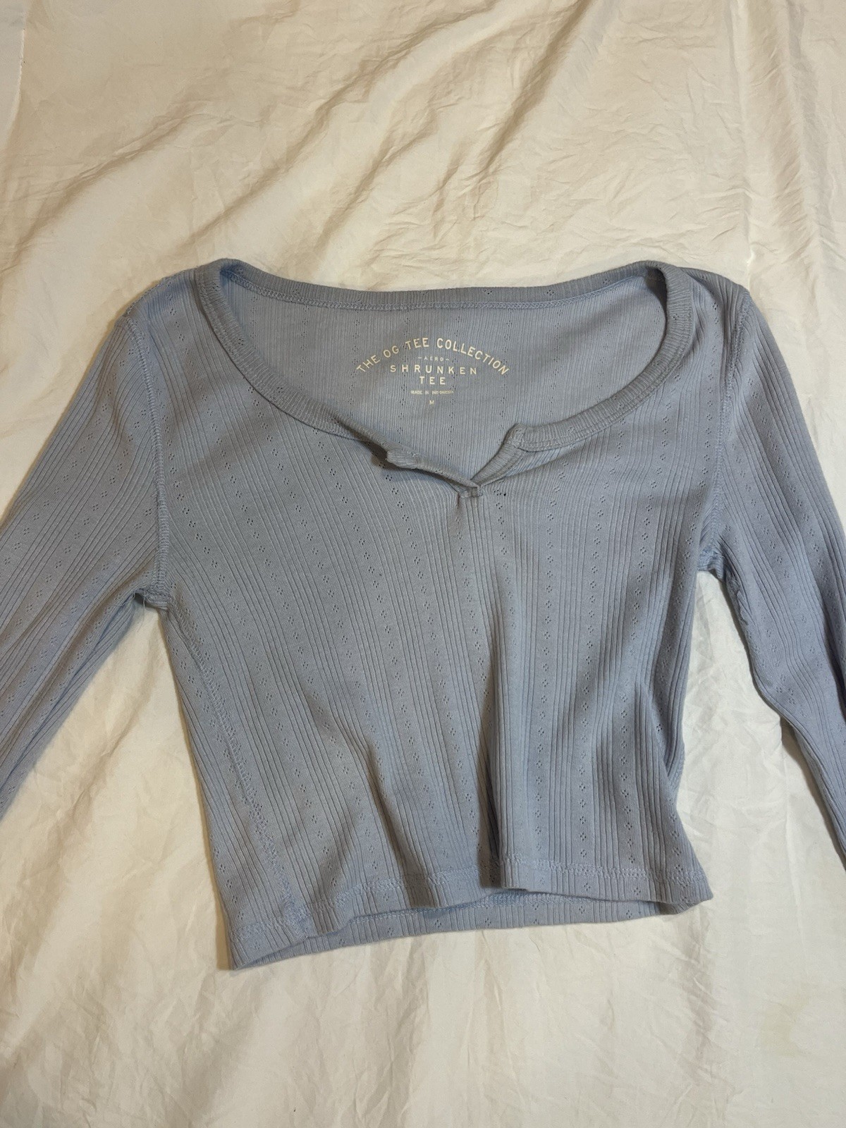 Aero The OG Tee Collection Blue Long Sleeve T Shirt Women’s Medium