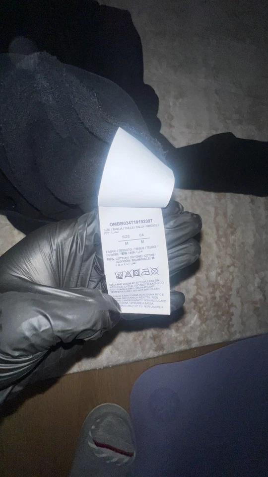 Sudadera con capucha negra de manga larga con bolsillo frontal de algodón blanco roto para mujer talla M Foto 3 de 4