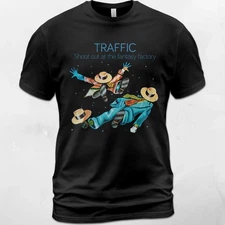 Unisex Cotton T-Shirt Traffic Shoot Out at the Fantasy Factory Steve Winwood