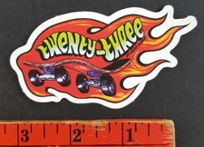 Twenty Three Flame Skateboard Sticker