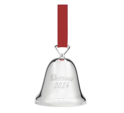 6pack Reed & Barton 895958 2024 Annual Silverplate Christmas Tree Bell Ornaments