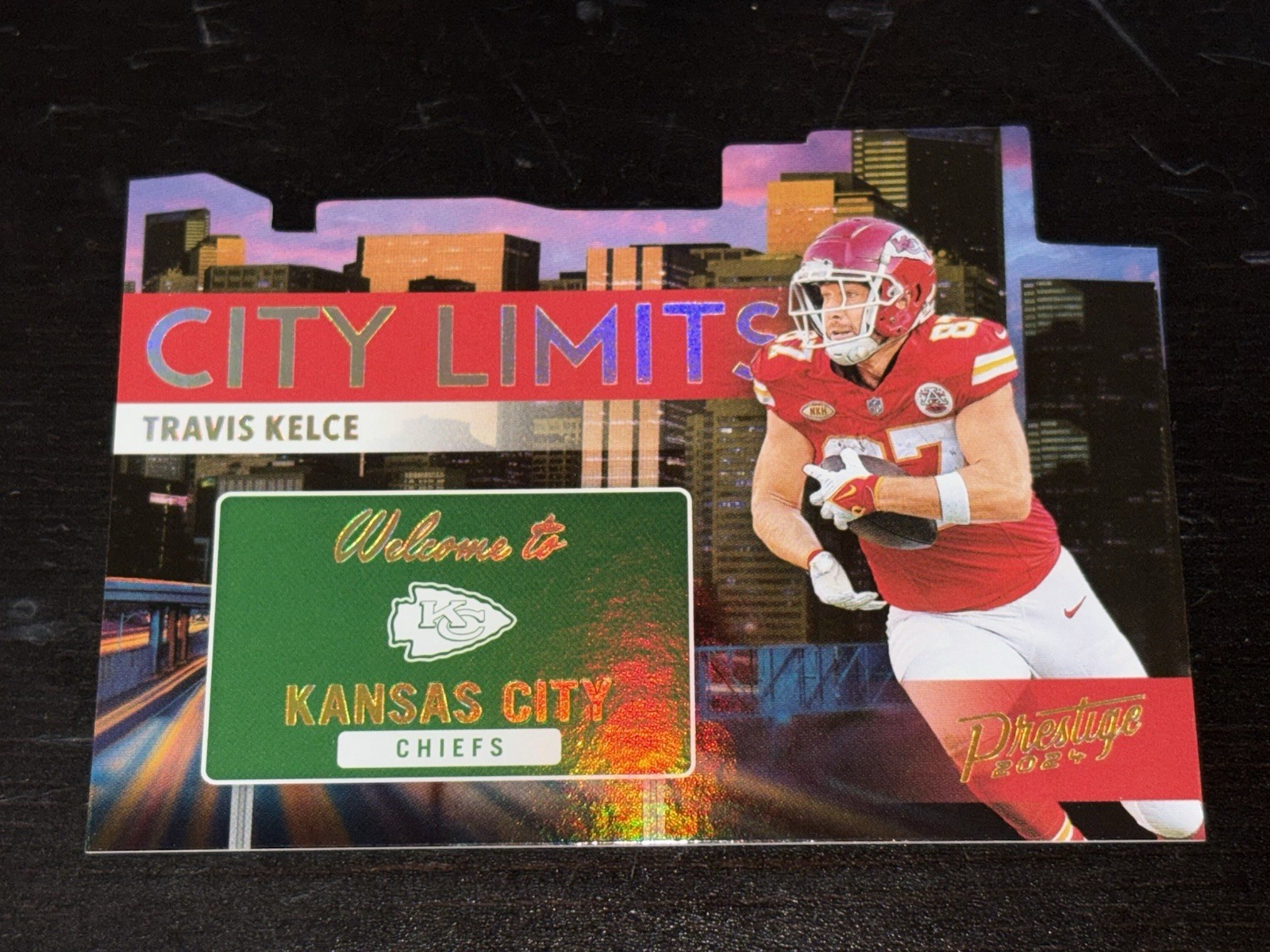 2024 Panini Prestige Travis Kelce City Limits RARE Case Hit SSP #6 KC Chiefs 