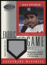 DAVE WINFIELD 2001 Leaf Certified Materials FABRIC OF THE GAME Relic /88 FG-9