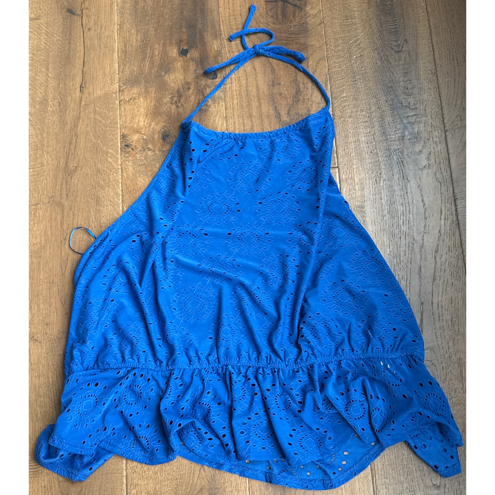 Modcloth Sought After in Sapphire Halter Top Sapphire Blue Women's Size 1X NWT